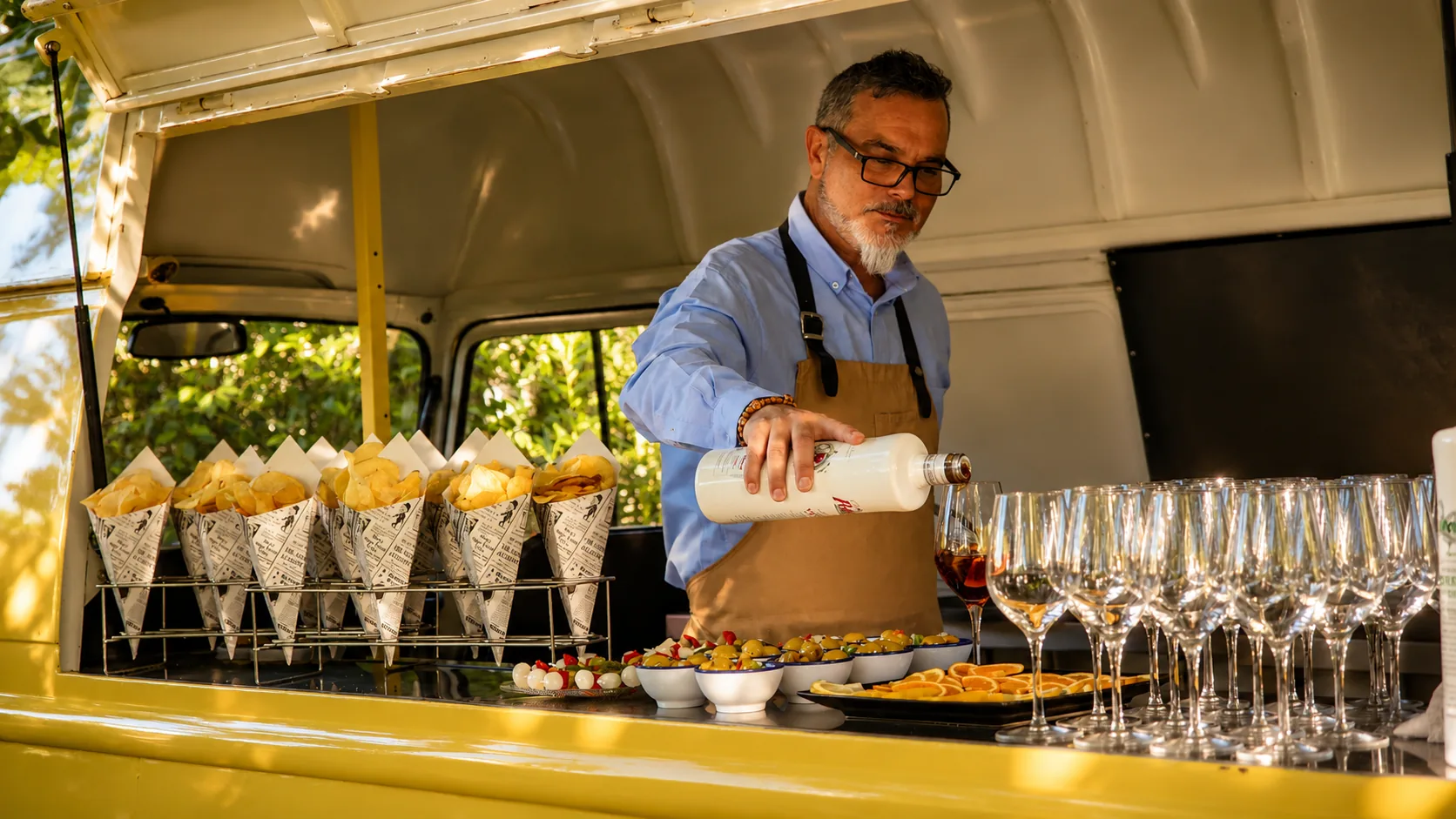 Propuesta gastronómica fresca para banquetes