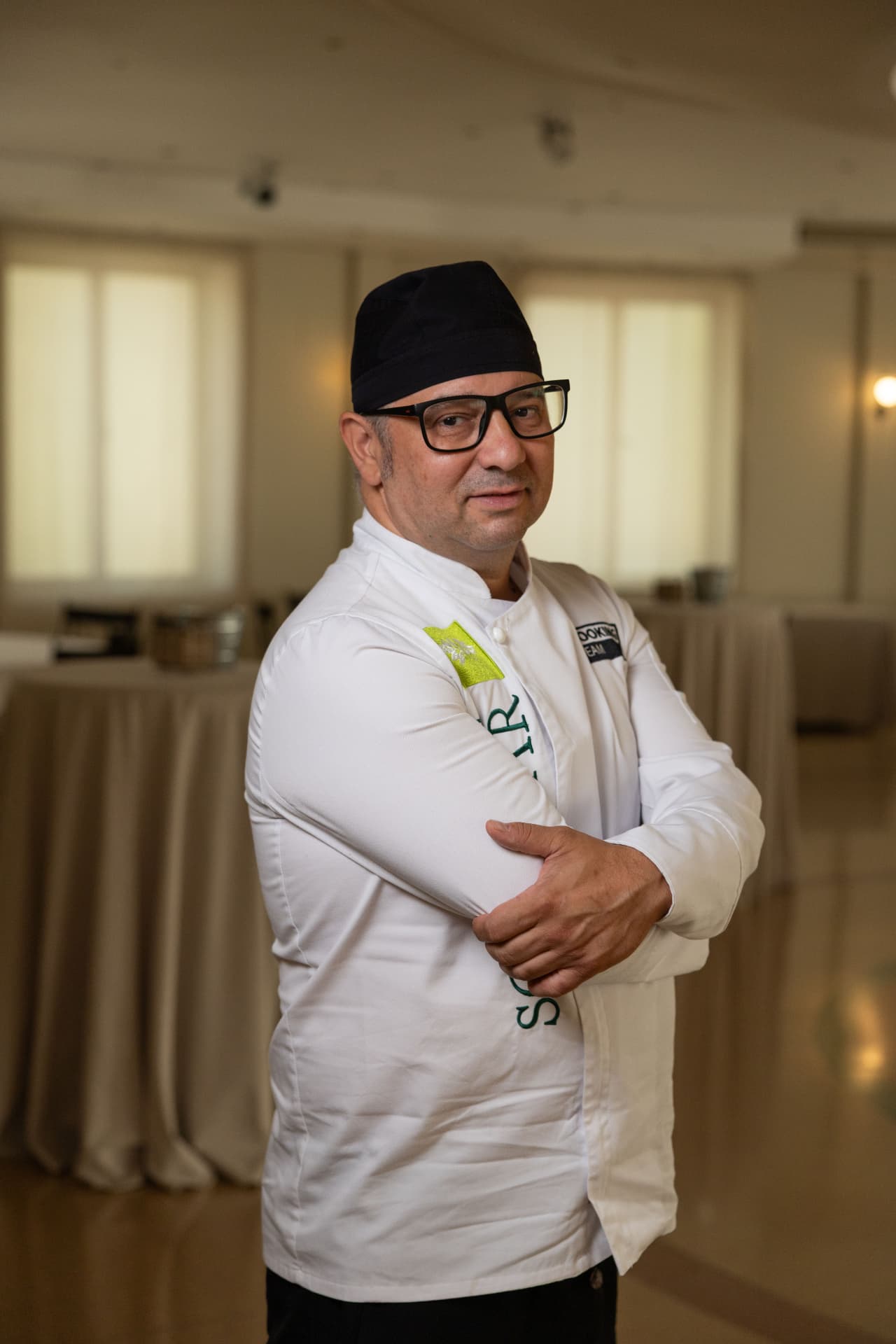 Jefe de cocina de Solimpar en el salón de la finca