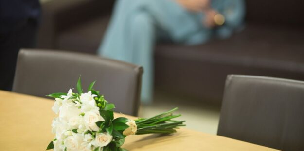 decoración de una boda por lo civil